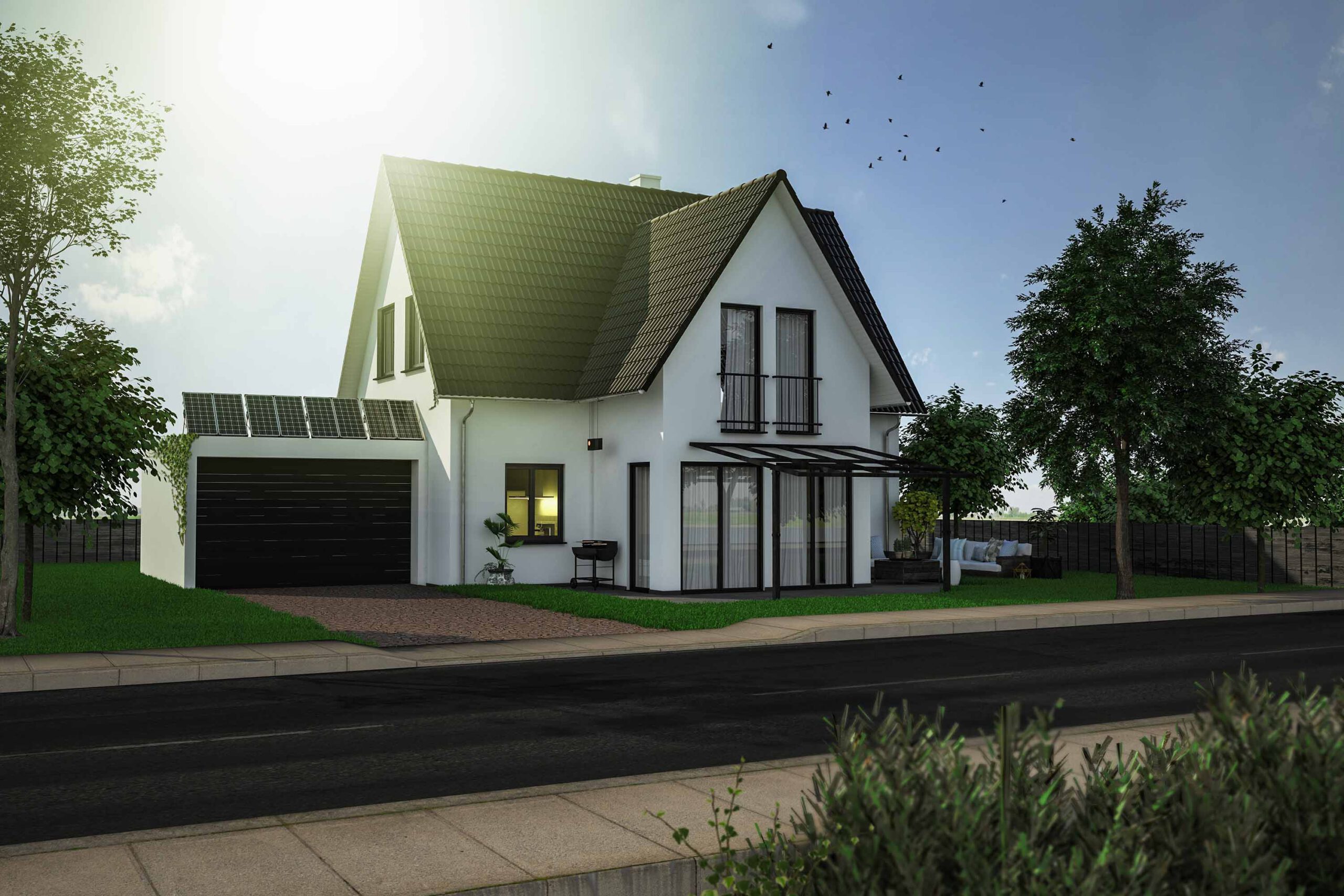 Einfamilienhaus mit Solar
