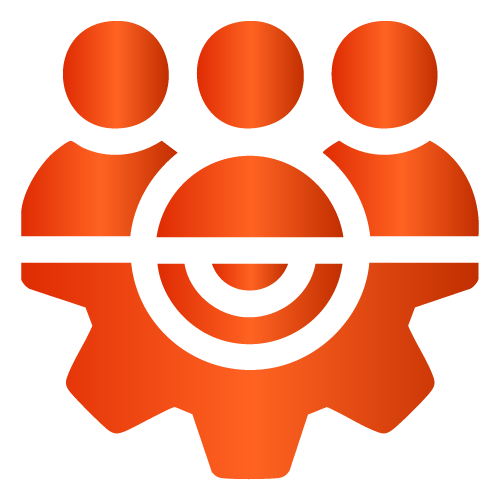 Zahnrad mit Figuren Icon
